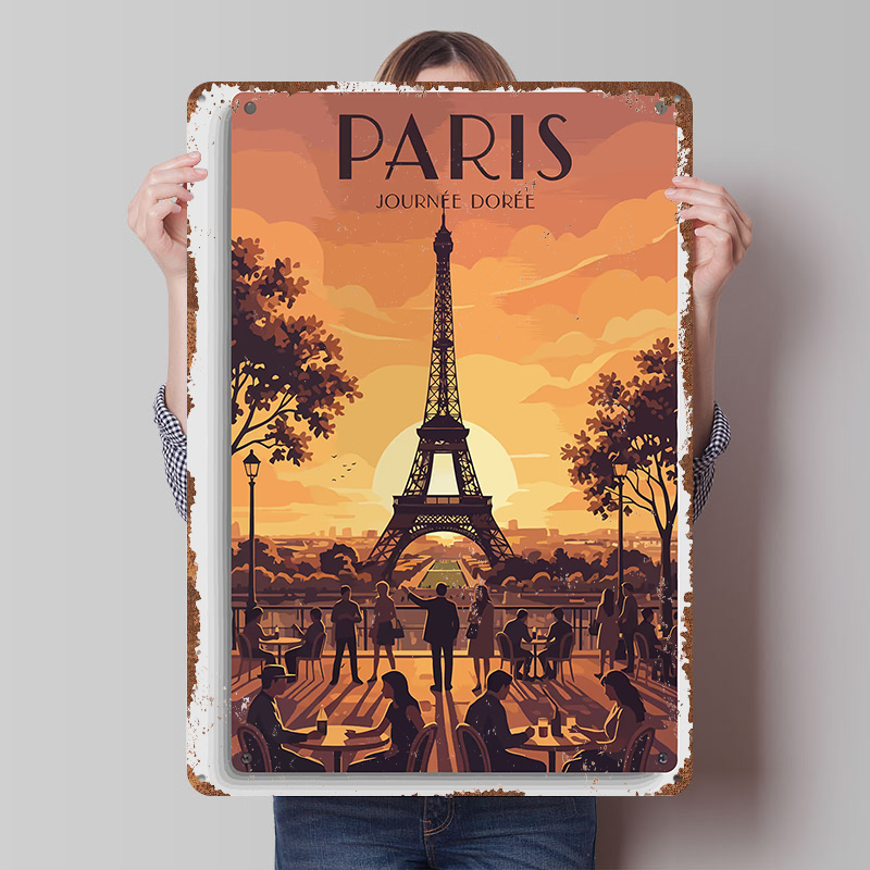 Retro Gaming Paris - Постер с принтом «Париж: Золотой день»